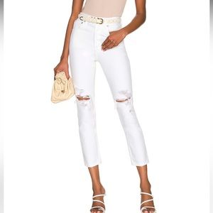 AGOLDE (NWT) Riley High Rise Straight Crop White